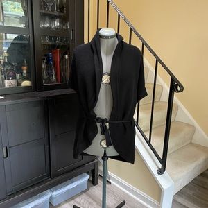 AT Loft - Navy Blue - Knitted Short Sleeve Top